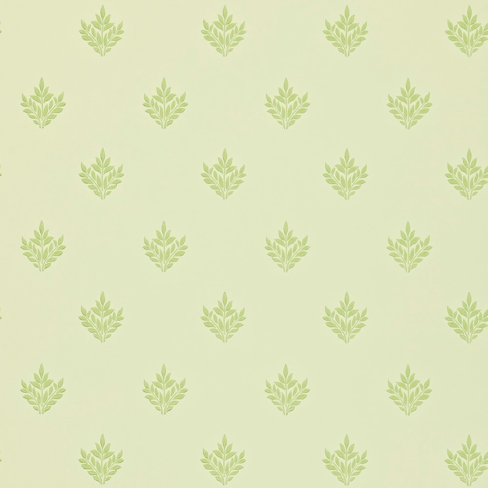 Pearwood Wallpaper 102 by Morris & Co in Ivory Thyme Green